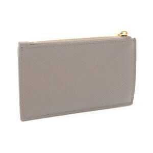 Celine Beige Case Leather card Zipped Compact holder Wallet